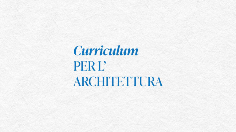 curriculum architettura